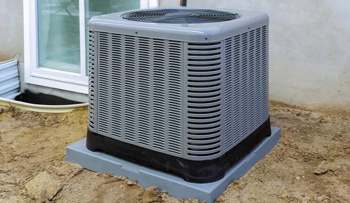 Installed outdoor AC unit