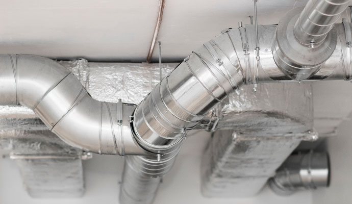 HVAC duct system ceiling