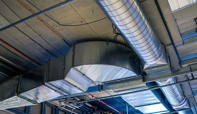 Industrial HVAC ductwork