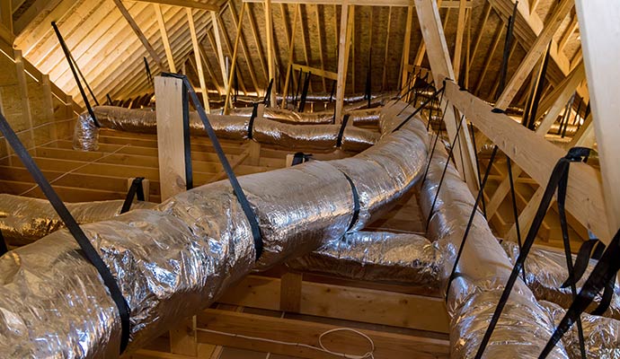 Installed new duct system