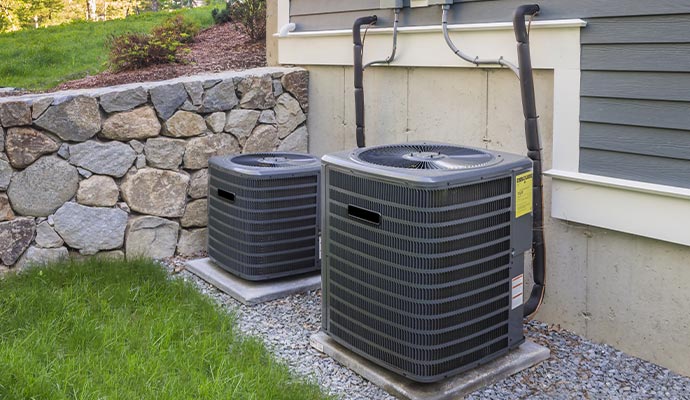 HVAC unit installed outside