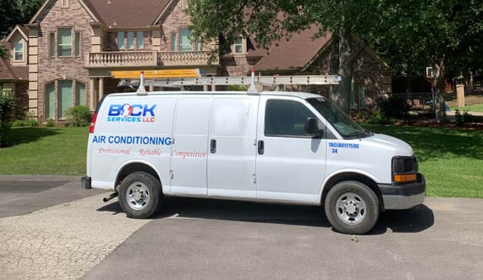 Service vehicle of Bock Air Conditioning Services